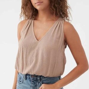 O'Neill women's Lainie woven tank top, Tan